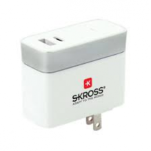 Skross 2 Ports Charger 1 X USB + 1 TYPE C USA PLUG