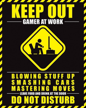 Gamer at Work - Mini Poster
