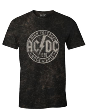 ACDC - Black Men's T-shirt Rock & Roll 1975 - L