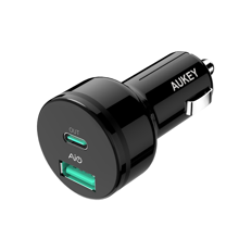 Aukey - CC-Y7 Expedition Duo 39W PD 2-Port Car Charger