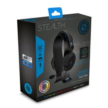 Stealth - C6-100 Wired Gaming Headset Black and Green with Carbon Headset Stand for PS4, Xbox One, Switch, PC & Mobile