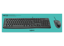 Logitech MK120 Wired Keyboard and Mouse Combo Black Azerty BE