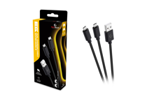 EgoGear - Double câble de recharge micro-USB de 3m SCH15B noir pour PS4 et Xbox One
