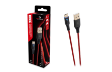 EgoGear - SCH10 USB-C 3m Braided Charging Cable Red & Black for Switch, Switch Lite, Switch OLED, PS5 & Xbox Series X|S