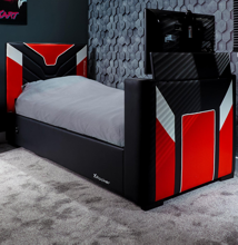 X Rocker - Cerberus Red TV Lift Bed Single
