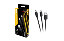 EgoGear - SCH15C Type-C Dual Charging Cable Black for PS5, Xbox Series X|S, Switch, Switch Lite & Switch OLED