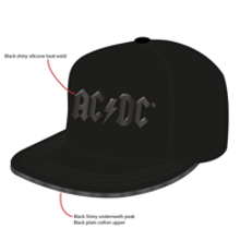 AC/DC - Shiny Black Logo Snapback Cap