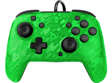 PDP - Manette filaire Faceoff Deluxe+ Audio Vert camouflage pour Nintendo Switch et Switch OLED