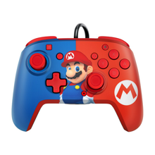 PDP - Manette filaire Faceoff Deluxe+ Audio Power Pose Mario pour Nintendo Switch et Switch OLED