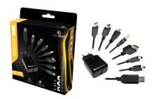 EgoGear - Câble de charge 7 en 1 SCH7 avec chargeur rapide Euro USB pour consoles, manettes, mobile et tablettes