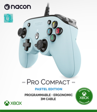 Nacon Pro Compact Controller Edition Pastel pour Xbox Series, Xbox One et Windows 10