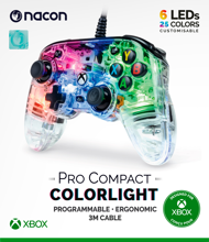 Nacon Pro Compact Controller Edition Colorlight pour Xbox Series, Xbox One et Windows 10