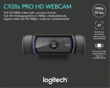 Logitech Webcam HD Pro C920s pour PC, Mac et Mobile