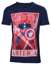 Marvel - Capt'n America Shield Up Blue T-Shirt - S