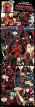 Deadpool - Comics Panels Door Poster