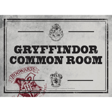 Harry Potter - Petit panneau en étain Salle commune de Gryffondor